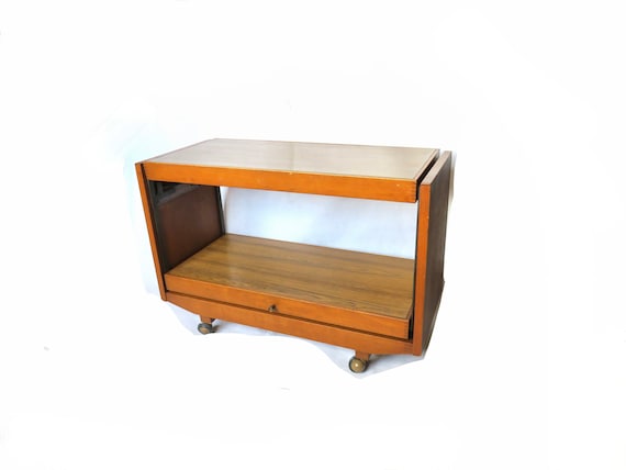 Vintage folding Coffee Table / danish wood and Formica  / Retro Teak effect / living room / retro furniture