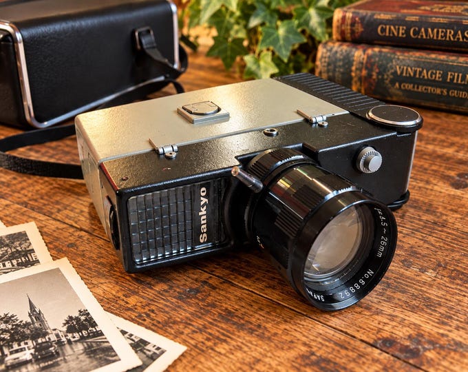 Vintage Sankyo Super 8 Camera with Hard Case - Display Prop
