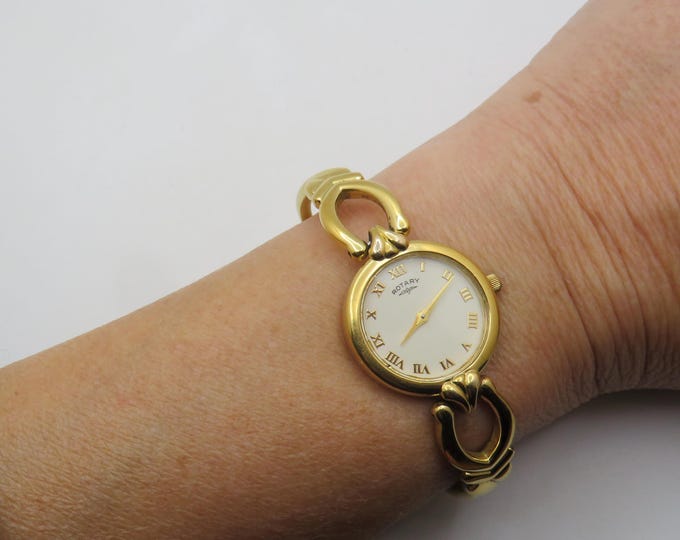Vintage rotary watch / Dainty Quartz watch /  gold Dress Watch / womens Watch /  Gift for her (w2)