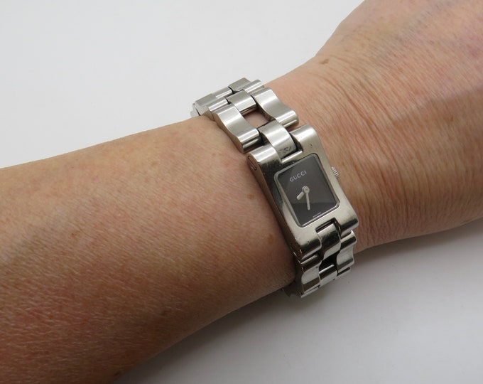 Gucci G watch / womens watches 6.8" / Gucci watch / vintage Watch / rectangle dial watch / vintage sport  / watch / gift for her / e30