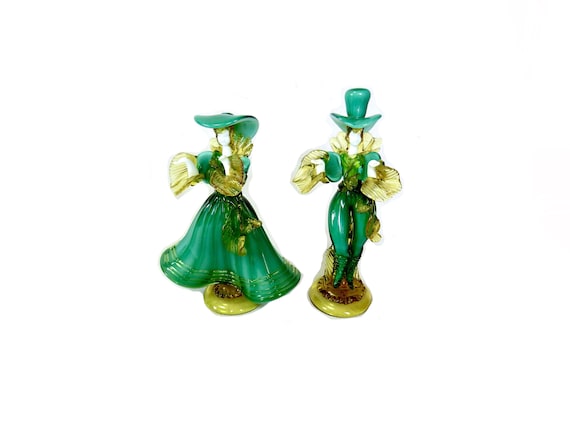 Franco Toffolo vintage glass / vintage Courtesan Figurines