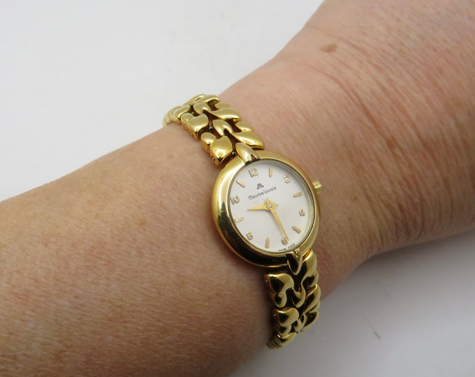 Vintage watch / womens watches 7.2" / Maurice Lacroix watch / vintage Watch / white dial watch / vintage sport / watch / gift for her / J18