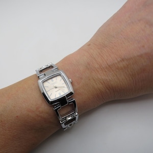 Vintage square watch / Rectangle watch / Next  Dress Watch / Large 7.5&quot; wrist size  Watch /  Gift for her (e19)