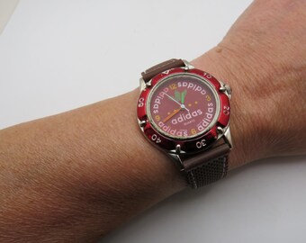 Vintage sports watch / Adidas Quartz watch / funky dial watch / vintage gents Watch / watch / 90s sport  / watch / mens watch r6