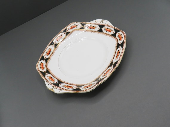 vintage serving plate / Shore & Coggins / Opal Superior / English Bell China / Imari pattern 1930's