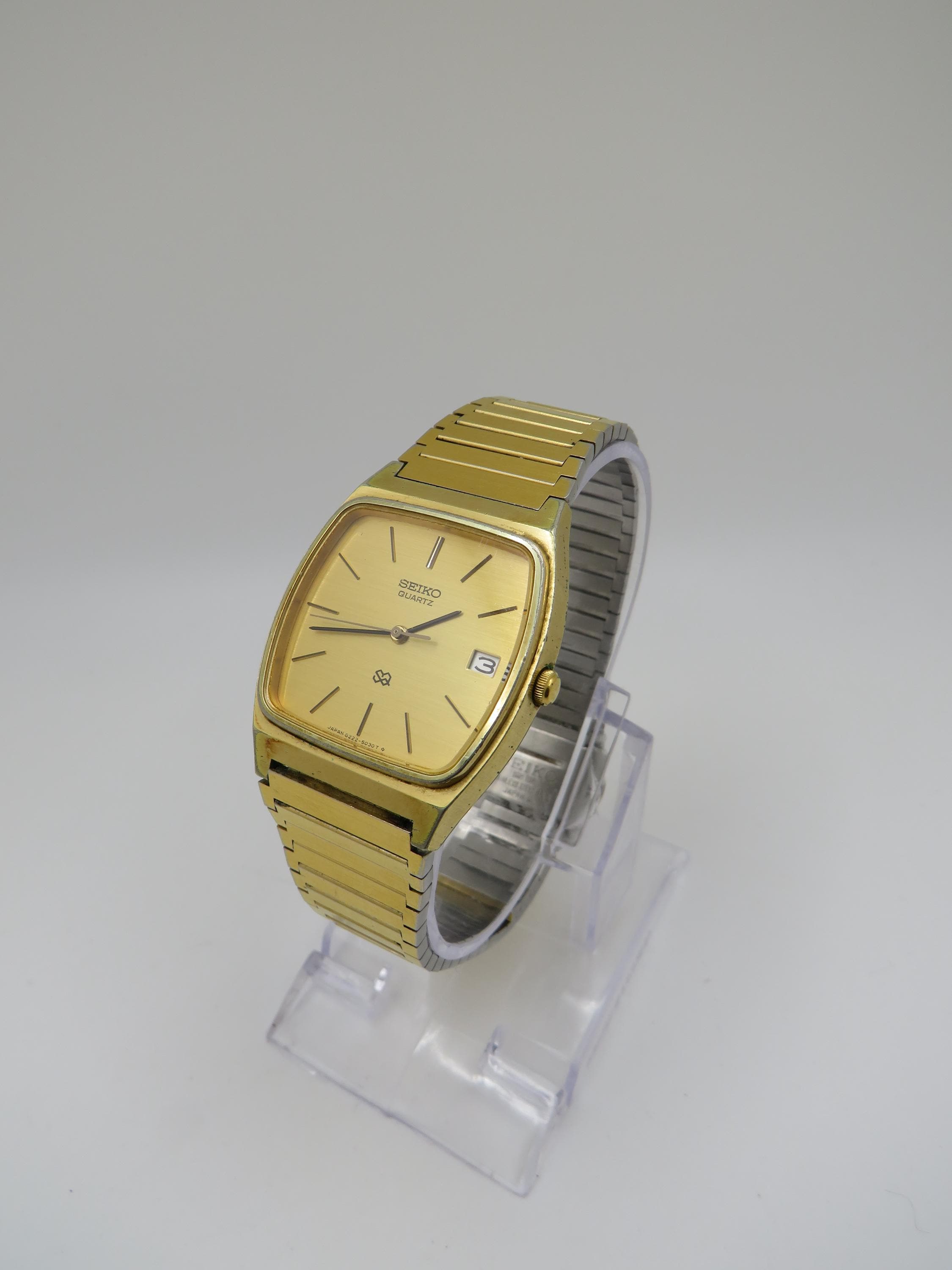 Vintage gold watch Seiko sports Gold dress watch Quartz watch gents Gold Plated Dress Watch Watch Gift for him R10