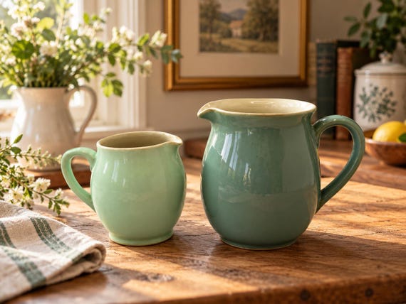 Denby creamer / Langley jug /  stoneware / cuppa  / coffee / made in England