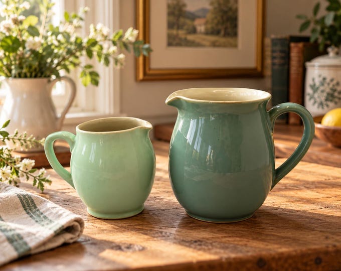 Denby creamer / Langley jug /  stoneware / cuppa  / coffee / made in England