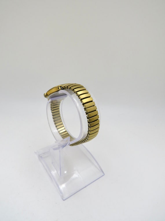 vintage gold watch / 7" wrist size watch expandin… - image 6