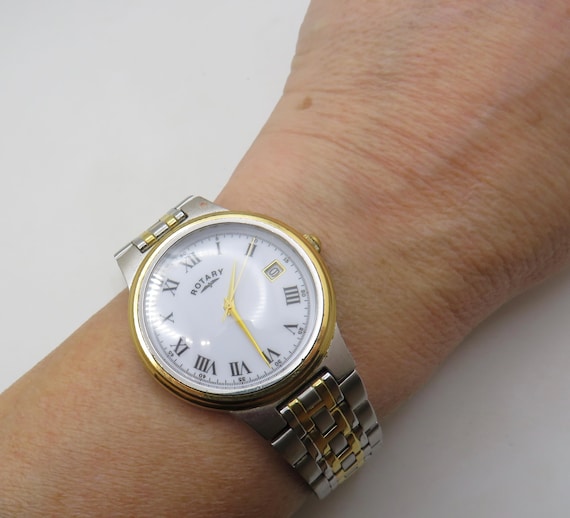 Vintage Rotary watch / two tone watch / Swiss watch / vintage gents Watch / watch / vintage sport  / gift for him d6
