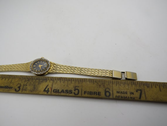 Vintage Cocktail Watch Diamond Quartz Watch Caravelle by Bulova