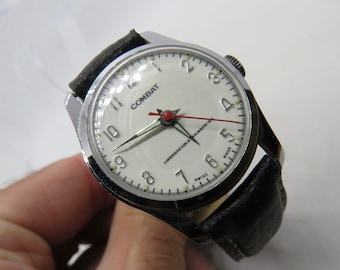 vintage Watch / collectable watch / Vintage field watch / Mechanical  watch watches /Vintage Combat Unbreakable Mainspring Swiss Made Watch