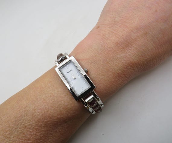 Vintage  rectangle dial Quartz watch / Ladies Dress Watch /  Watch / Gift for her  (u25)