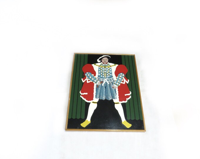 Vintage Fantasy art / Henry VIII / Pub Art / vintage Framed original / vintage oil English art
