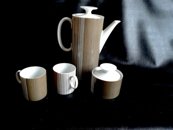 vintage coffee set /  Rare Espresso / Thomas of Germany / Arabesque Pattern coffee set / Company / retro coffee / max