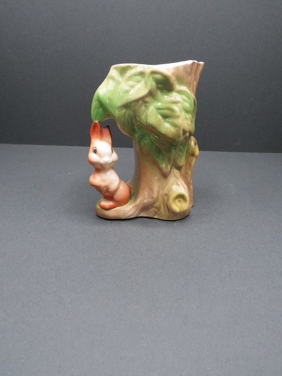 Fauna / Hornsea / Woodland Vase / vintage Royal Vase / posy vase / Pottery bunny /  Planter / Collectable Rabbit  / Ceramic (G)