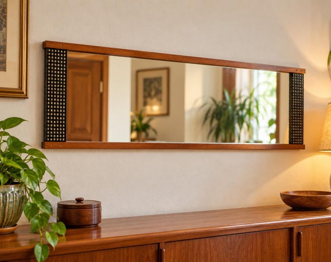 Vintage Danish Mid Century teakwood mirror by SL Schön / GERMANY / teak Framed Mirror 1960s / West Germany