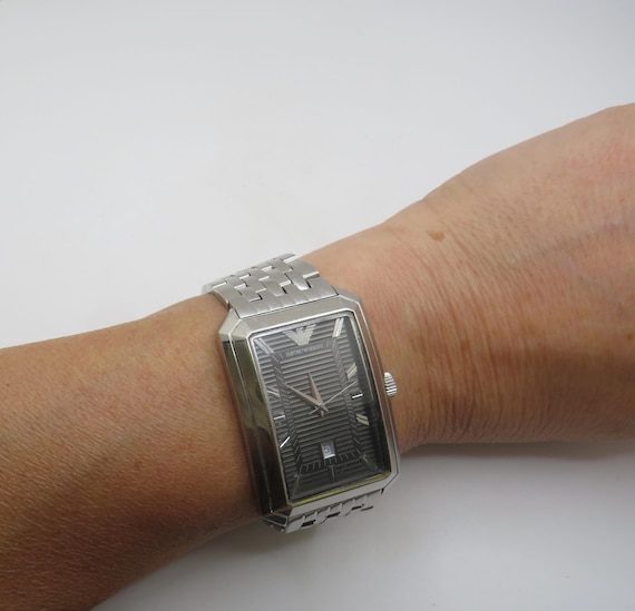 vintage watch / Armani  sports dress watch  / gift for him / black dial Watch / vintage Watch / vintage / u16