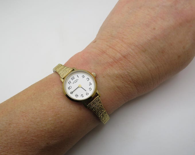 Vintage Rotary Gold plated dress watch / gold Quartz watch /  Gold Dress Watch /  Womans Watch /  Gift for her (w7)