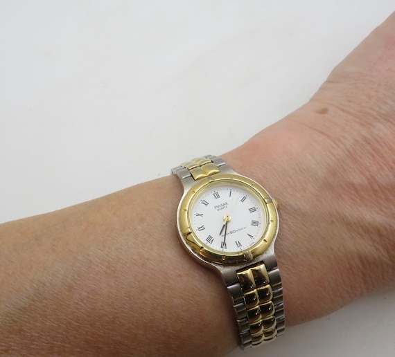 vintage watch / vintage pulsar by seiko wrist watch / womans gold watch / bi metal watch / vintage sport  / watch / ladies watch (g11)