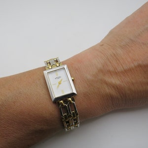 Vintage rotary watch / rectangle watch /  two tone gold Dress Watch / womens Watch /  Gift for her (B8)