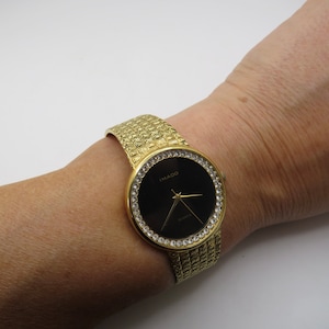 Vintage Gold plated dress watch / gold Quartz watch / gents Gold Dress Watch / Watch /  Gift for him. (p18)