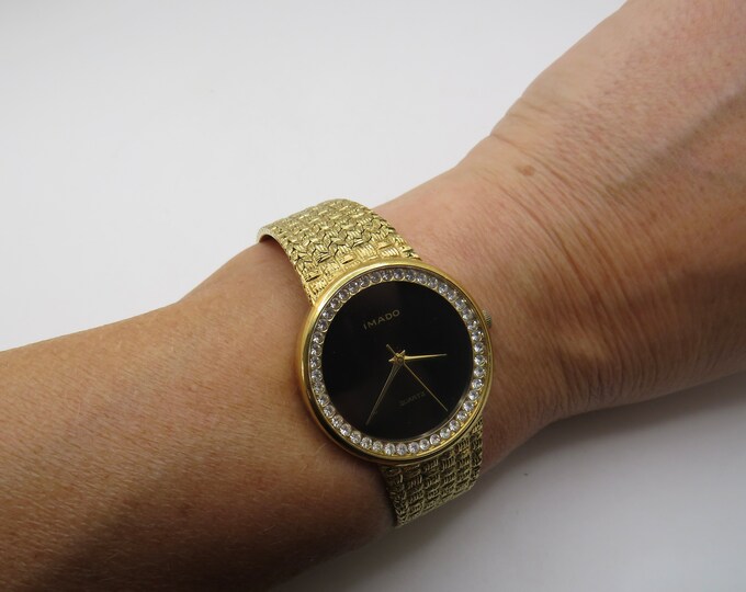 Vintage Gold plated dress watch / gold Quartz watch / gents Gold Dress Watch / Watch /  Gift for him. (p18)