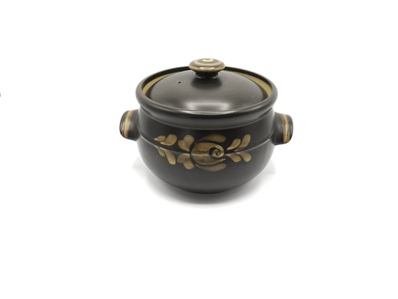 Vintage Denby Arabesque Lidded Casserole Dish - England Stoneware