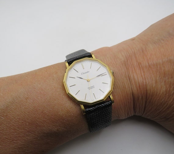 Vintage Gold Watch Orient Chandor Watch Gold Quartz Watch Gents Gold Dress Watch Gift for Him t18 Etsy Canada