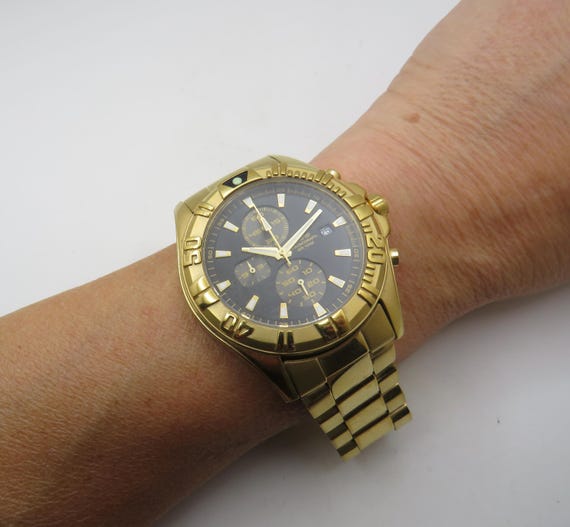 Vintage sports watch / gold watch / gents Watch / chronograph  Watches / Gift for him (t5)