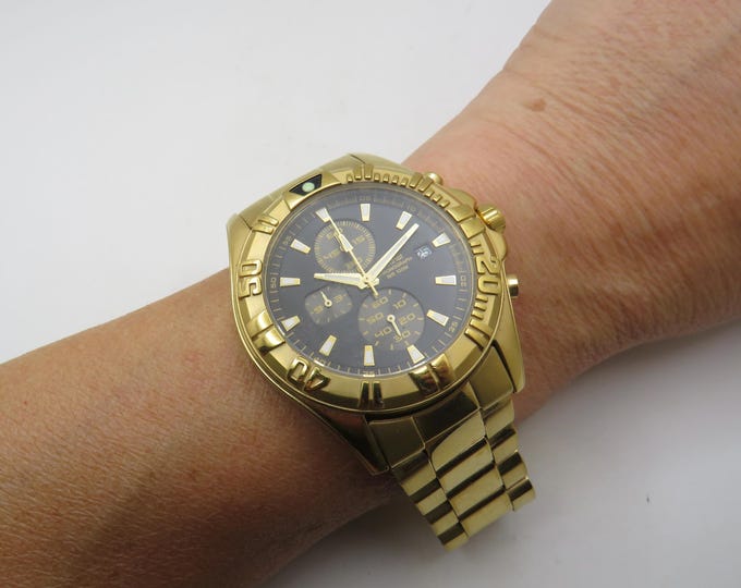 Vintage sports watch / gold watch / gents Watch / chronograph  Watches / Gift for him (t5)