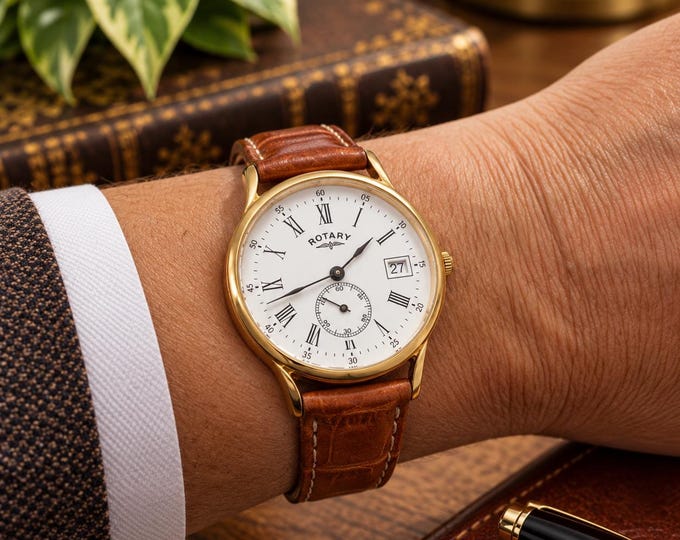 Vintage Rotary watch / Sub dial Quartz watch / white faced watch / vintage gents Watch / watch / vintage sport  / watch / mens watch