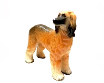 ヴィンテージ アフガンハウンドの置物 | 犬の置物 | 磁器製の犬の置物