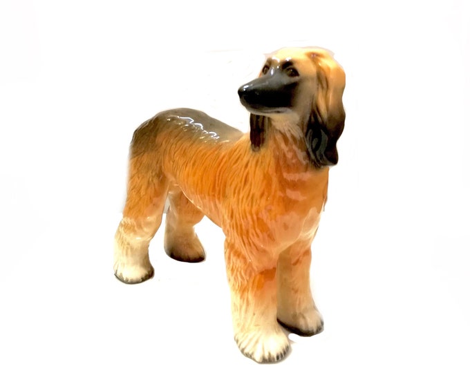 vintage Afghan Hound Dog /  Dog Lover /  Collectable / Large Ornament /  Excellent condition / pottery figure / retro /
