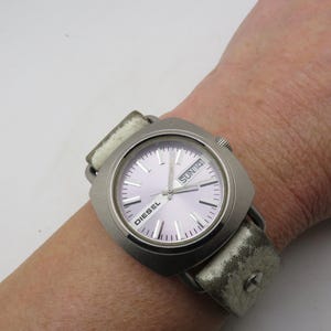 Vintage watch / diesel watch / square dial /  Quartz watch / ladies Watch /  Gift for her  n3