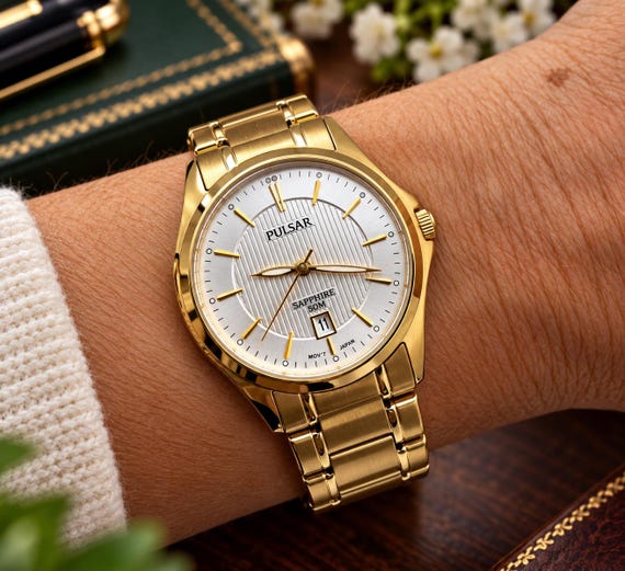 vintage Pulsar by seiko sports watch Shapphire Crystal / Japan watch / vintage Watch / watch  ladies watch (Pul2)