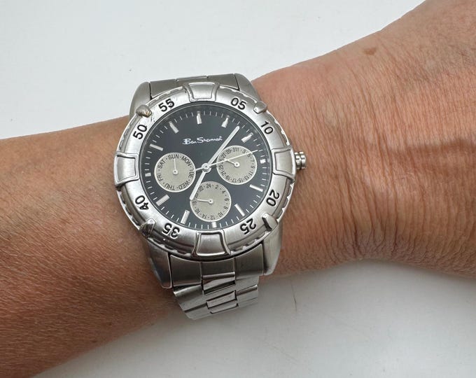 Vintage Ben Sherman Multifunction Watch – Stainless Steel Men's Wristwatch K22