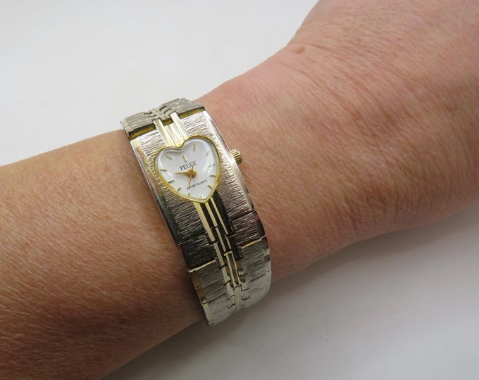 Vintage cocktail watch / vintage heart watch / Ladies Dress Watch / old Watch /  Gift for her (m12)