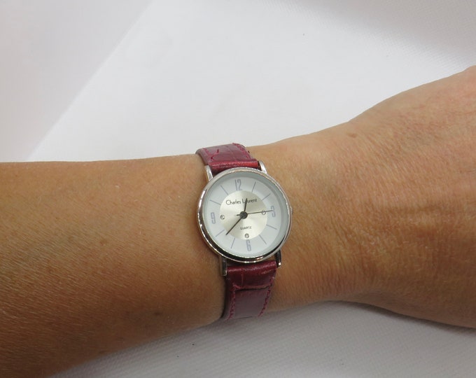 Vintage fashion watch / dress watch / Quartz watch Charles Laurent Dress Watch /  womans Watch /  Gift for her