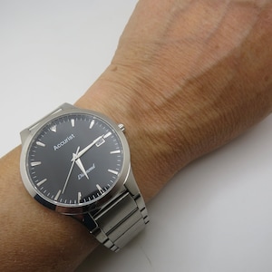 vintage diamond watch / sports watch  / gift for him / black dial Watch / vintage Watch / vintage / G17