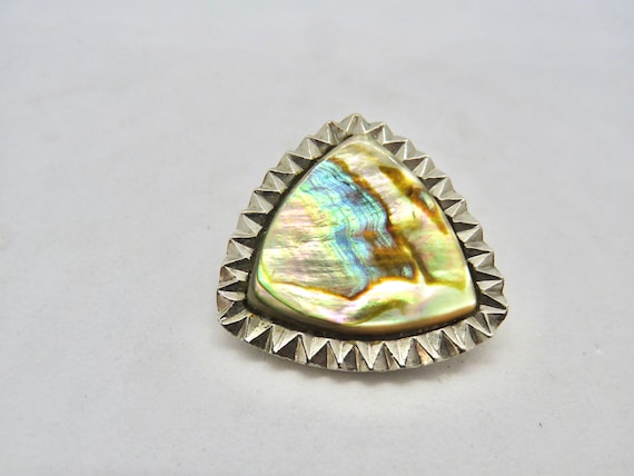 Vintage Brooch / Mother of pearl / exquisite silver brooch / made in England / ladies wear / vintage clothing / gift for her / 60's  (RB)