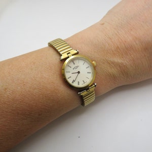 Vintage watch Rotary / Gold plated dress watch / gold Quartz watch / Ladies Gold Dress Watch /  ladies Watch /  Gift for her i19
