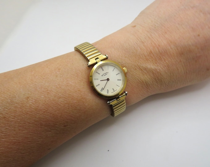 Vintage watch Rotary / Gold plated dress watch / gold Quartz watch / Ladies Gold Dress Watch /  ladies Watch /  Gift for her i19