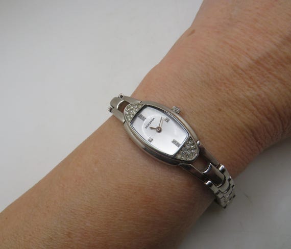 vintage wrist watch / ladies / diamond style Watch / stainless steel watch (c28)