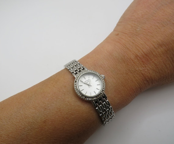Vintage Diamond Rotary dress watch 6.8" wrist size / gold Quartz watch /  Swiss Watch /  Womans Watch /  Gift for her (G1)