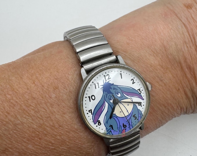 Vintage Disney / eeyore watch / silver watch / vintage sport  / Y29