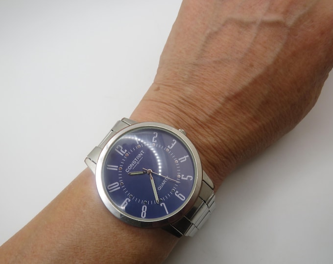 Vintage sports watch / constant watch / blue watch / vintage gents Watch / watch / vintage sport  / gift for him (x12)
