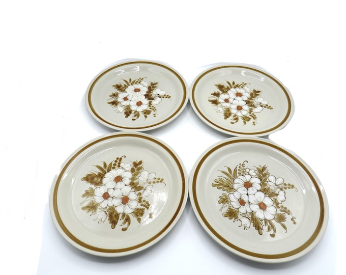 vintage plate / Mountain Wood Collection / Dinner plate x4 / vintage stoneware tea set  / Vintage Japan / discontinued