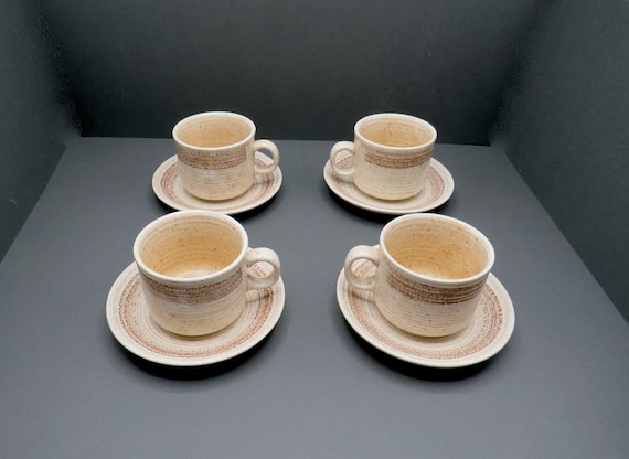vintage stoneware tea set / cottage / churchill homespun stoneware / English  / denby