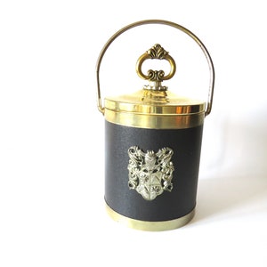 Vintage Eiskübel / Barwagen / Eiskübel / Vintage 1960er Jahre / Schwarzer Eiskübel / Eiskübel aus Metall
